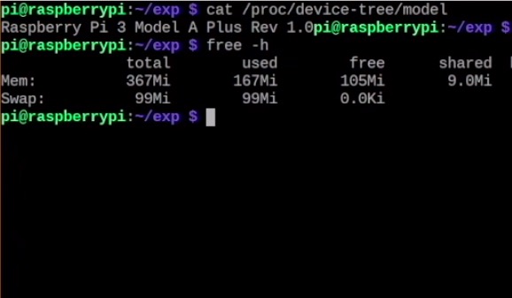 raspberry pi 3a+ terminal command
