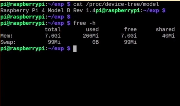 raspberry pi 4b 8GB terminal command_