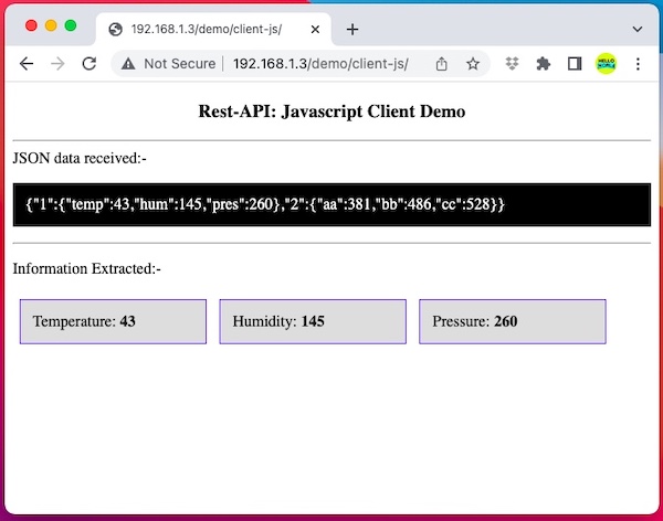 Rest-API demo - Javascript