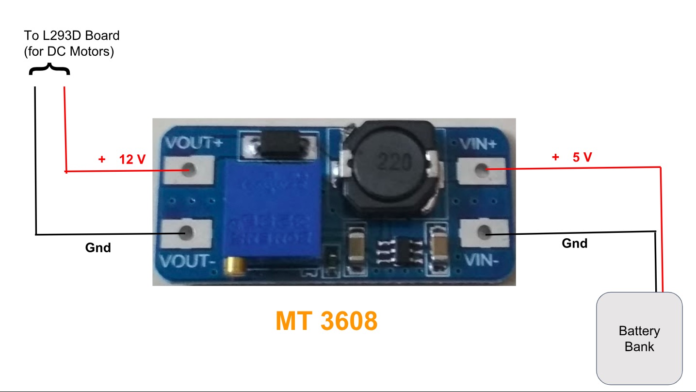 mt3608 dc-dc step up power converter module for robotics