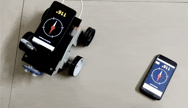 Raspberry Pi Robot  - smart phone Javascript compass control