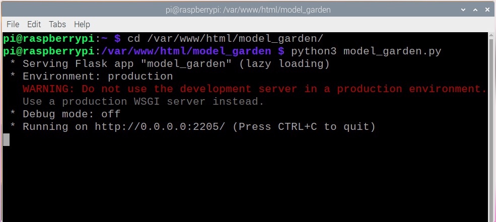terminal start python script, model garden