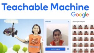 Gesture controlled robot using Teachable Machine