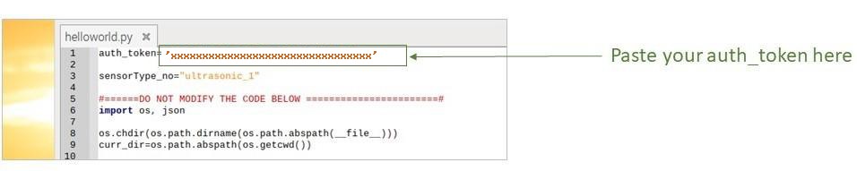 Paste your auth_token into helloworld.py